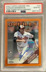Gunnar Henderson [Orange] #88CA-GH Baseball Cards 2023 Topps Chrome Update 1988 Autographs Prices
