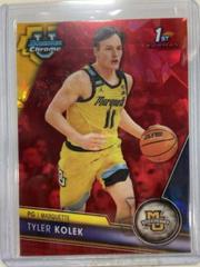 Tyler Kolek [Red] #50 Basketball Cards 2023 Bowman Chrome University Prices