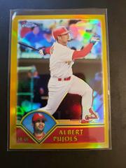 Albert Pujols [Gold Refractor] #35 Baseball Cards 2003 Topps Chrome Prices