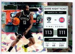 James Harden [Cracked Ice] Basketball Cards 2021 Panini Contenders Game Night Ticket Prices