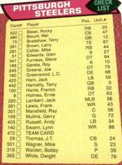 Steelers Checklist #472 Football Cards 1976 Topps Prices