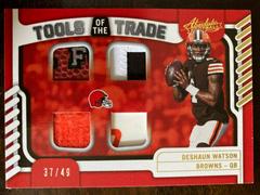 Deshaun Watson [Prime] Football Cards 2022 Panini Absolute Tools of the Trade Quad Prices