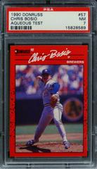 Chris Bosio Baseball Cards 1990 Donruss Aqueous Test Prices