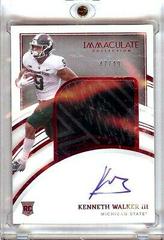 Kenneth Walker III [Patch Autograph Ruby] #65 Football Cards 2022 Panini Immaculate Collegiate Prices