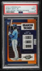 Bobby Witt Jr. [Neon Orange] Baseball Cards 2022 Panini Chronicles Contenders Optic Prices