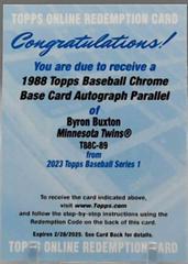 Byron Buxton Baseball Cards 2023 Topps Chrome 1988 Autographs Prices