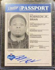 Brian Robinson Jr. Football Cards 2022 Panini Prestige NFL Passport Signatures Prices