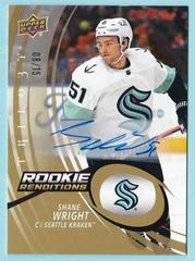 Shane Wright [Gold Autograph] #RR-40 Hockey Cards 2022 Upper Deck Trilogy Rookie Renditions Prices