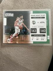 Jayson Tatum Basketball Cards 2021 Panini Contenders Game Night Ticket Prices
