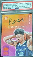 Brandon Clarke [Citrine] Basketball Cards 2019 Panini Court Kings Fresh Paint Autographs Prices