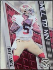 Trey Lance Football Cards 2022 Panini Mosaic Will to Win Prices