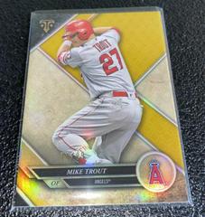 Mike Trout [Gold] #4 Baseball Cards 2017 Topps Triple Threads Prices