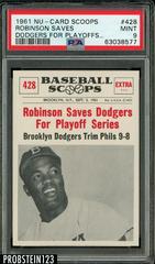 Robinson Saves Dodgers for #428 Baseball Cards 1961 NU Card Scoops Prices