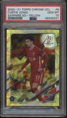 Curtis Jones [Yellow] Soccer Cards 2020 Topps Chrome UEFA Champions League Sapphire Prices