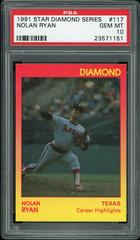 Nolan Ryan #117 Baseball Cards 1991 Star Diamond Series Prices