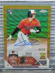Adley Rutschman [Gold Wave] #RA-AR Baseball Cards 2023 Topps Chrome Rookie Autographs Prices