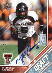 Michael Crabtree [Autograph Blue] Football Cards 2009 Upper Deck Draft Edition Prices