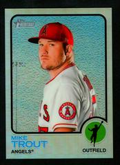 Mike Trout [Chrome Refractor] Baseball Cards 2022 Topps Heritage Prices