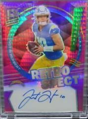Justin Herbert [Pink] #RS-JHE Football Cards 2022 Panini Spectra RetroSpect Autographs Prices