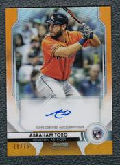 Abraham Toro [Orange Refractor] #AT Baseball Cards 2020 Bowman Sterling Rookie Autographs Prices