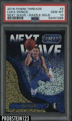 Luka Doncic [Dazzle Gold] Basketball Cards 2018 Panini Threads Next Wave Prices