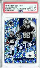 CeeDee Lamb [No Huddle Silver] Football Cards 2020 Panini Mosaic Introductions Prices