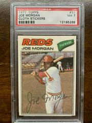 Joe Morgan #31 Baseball Cards 1977 Topps Cloth Stickers Prices