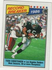 Todd Christensen #2 Football Cards 1987 Topps Prices