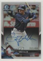 Greg Allen [Refractor] Baseball Cards 2018 Bowman Chrome Rookie Autographs Prices