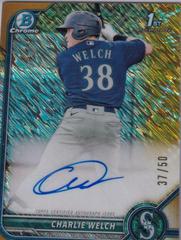 Charlie Welch [Gold Shimmer Refractor] Baseball Cards 2022 Bowman Chrome Prospect Autographs Prices