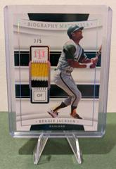 Reggie Jackson [Holo Silver] #BIO-RJ Baseball Cards 2022 Panini National Treasures Biography Materials Prices