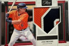 Jake Meyers #RJ-JM Baseball Cards 2022 Panini Three and Two Rookie Jerseys Prices