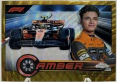 Lando Norris [Gold Wave Refractor] #CAM-LNI Racing Cards 2023 Topps Chrome Formula 1 Camber Prices