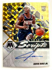David Duke Jr. [Gold] #RS-DDJ Basketball Cards 2021 Panini Mosaic Rookie Scripts Autographs Prices