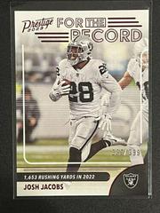Josh Jacobs [Red] #5 Football Cards 2023 Panini Prestige For the Record Prices