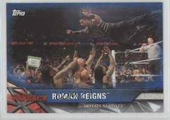 Roman Reigns [Blue] Wrestling Cards 2017 Topps WWE Road To Wrestlemania Prices