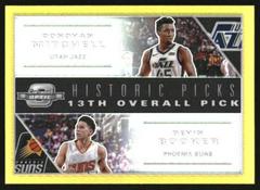 Donovan Mitchell, Devin Booker [Gold] #13 Basketball Cards 2019 Panini Contenders Optic Historic Picks Prices