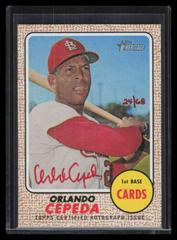 Orlando Cepeda [Red Ink] Baseball Cards 2017 Topps Heritage Real One Autographs Prices