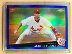 Albert Pujols [Blue Refractor] #86 Baseball Cards 2009 Topps Chrome Prices
