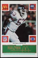 Harry Carson [Green] Football Cards 1986 McDonald's Giants Prices