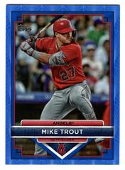 Mike Trout [Blue] #1 Baseball Cards 2023 Topps Flagship Collection Prices