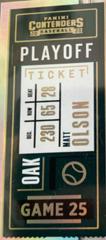 Matt Olson [Playoff Ticket] #13 Baseball Cards 2020 Panini Contenders Prices