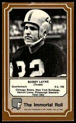 Bobby Layne Football Cards 1975 Fleer Hall of Fame Prices