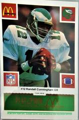 Randall Cunningham [Green] #12 Football Cards 1986 McDonald's Eagles Prices