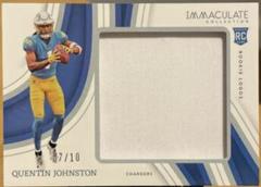Quentin Johnston #28 Football Cards 2023 Panini Immaculate Rookie Headband Prices