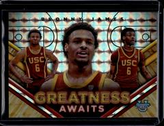 Bronny James [Geometric Refractor] #GA-12 Basketball Cards 2023 Bowman Best University Greatness Awaits Prices