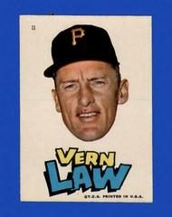 Vern Law #11 Baseball Cards 1967 Topps Pirates Stickers Prices