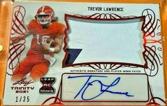 Trevor Lawrence [Red] #PA-TL1 Football Cards 2021 Leaf Trinity Patch Autographs Prices