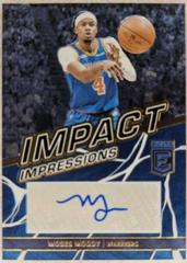 Moses Moody [Blue] Basketball Cards 2022 Panini Donruss Elite Impact Impressions Prices