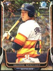 George Springer [Black Shimmer Refractor] #323 Baseball Cards 2014 Bowman Chrome Mini Prices
